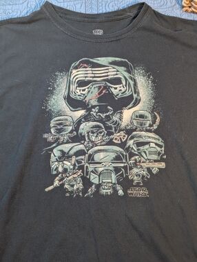 Star Wars Kylo Ren Funko Pop Graphic T-Shirt XL Black Disney Movie Tee (F04)